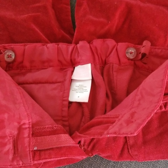 Janie and Jack holiday line cranberry pants - Picture 2 of 4
